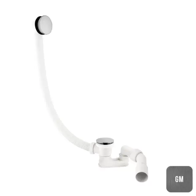 Almar Слив-перелив для ванны, цвет: оружейный металл брашированный PVD