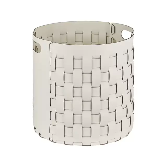 ADJ Круглая корзина Bottega, D40xH40 см., цвет: белый/панна котта