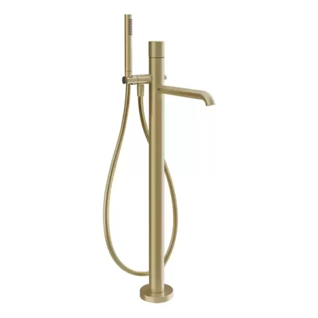 Gessi Habito Diamantato Смеситель для ванны, напольный, цвет: Brass Brushed PVD