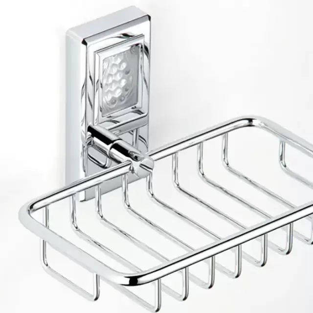 THG Métropolis cristal clair Мыльница-корзина металлическая 160х95мм., подвесная, цвет: хром