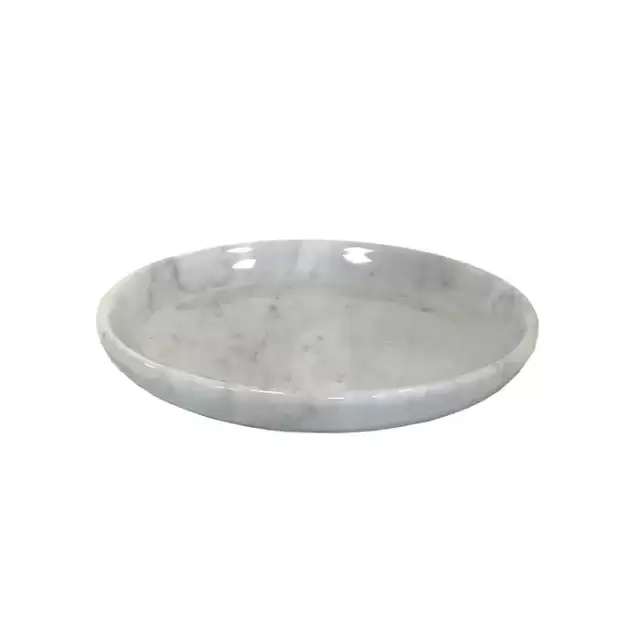 3SC Elegance Лоток универсальный, круглый, цвет: мрамор bianco carrara/хром