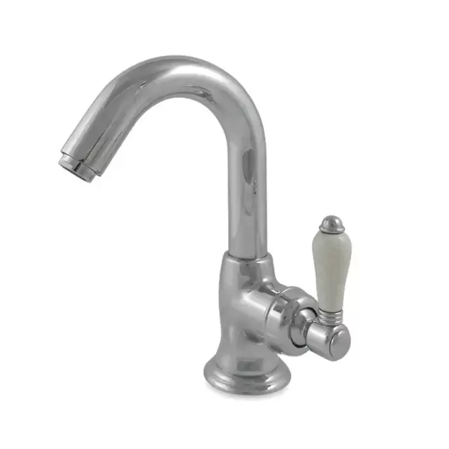 Nicolazzi P.m. Blanc A Смеситель для раковины однорычажный, с донным клапаном, ручки состаренная керамика, цвет: хром