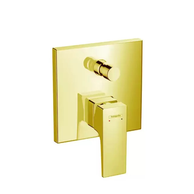 Hansgrohe Metropol Встраиваемый смеситель для ванны с переключателем и обр. клапанами, внешняя часть, цвет: золото