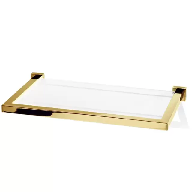 Decor Walther Corner GLA30 Полочка стеклянная 30x16.5см, подвесная, цвет: золото