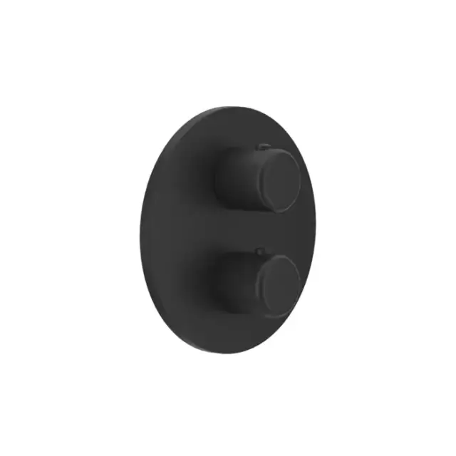 Gessi Goccia Встраиваемый термостат, подключение на 3/4&rdquo;, с переключателем на 2 выхода, внешняя часть, цвет: black XL