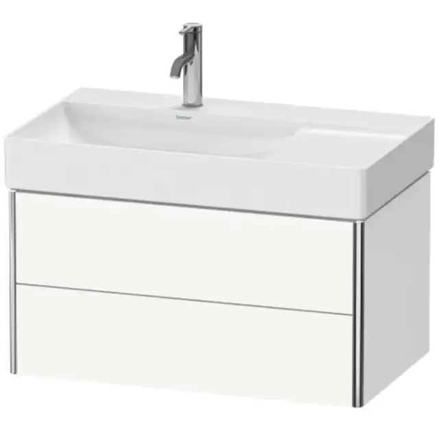 Duravit XSquare База подвесная 78.4x46x39.7см с раковиной (раковина слева), 2 ящика, цвет: глянцевый белый
