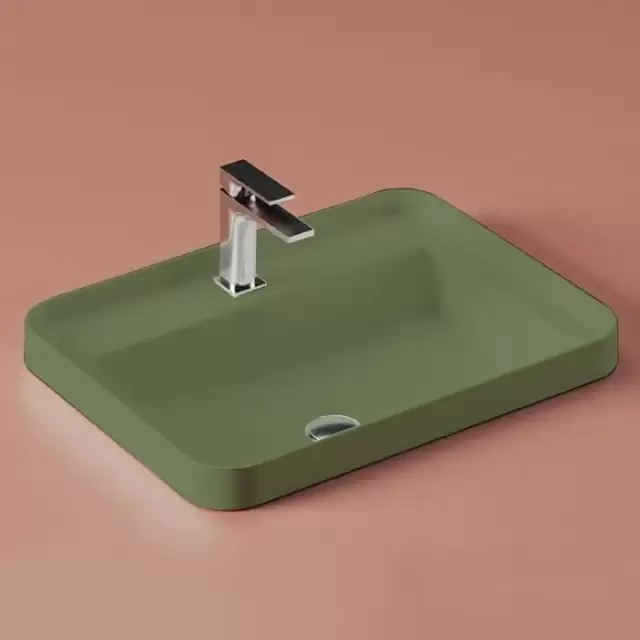 Artceram Fuori Scala Раковина встраиваемая 60х45 см, 1 отверстие, цвет: salvia