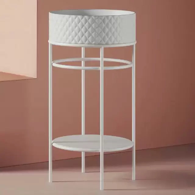 Artceram VOGUE Металическая структура &Oslash;44хh72,5см для раковин Rombo без отв. под смеситель, с керамической полочкой, напольный, цвет: белый матовый