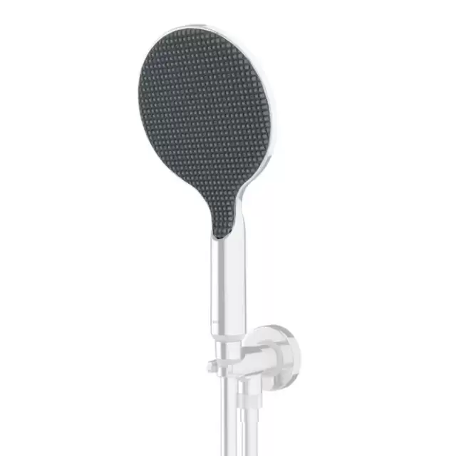 Bossini Apice Комплект для душа с держателем с подводом воды, ручным душем и шлангом 1500 мм., цвет: белый матовый