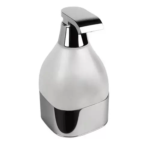 Colombo Alize Дозатор для жидкого мыла, настольный, цвет: хром/матовое стекло