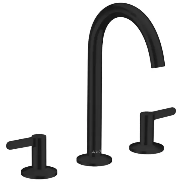 Axor One Смеситель для раковины, 3 отв., излив h170мм, со сливом push-open, цвет: черный матовый