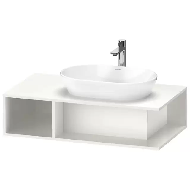 Duravit D-Neo Тумбочка подвесная компакт 100x55х26 см., раковина, 1 открытое отделение на левой стороне, цвет: белый высокоглянцевый