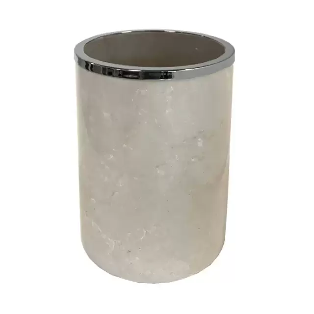 3SC Elegance Ведро без крышки 20х20хh28см, цвет: мрамор botticino/хром