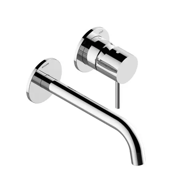 Bossini Teo Line Смеситель встраиваемый для раковины, излив 18,5 см, цвет: хром