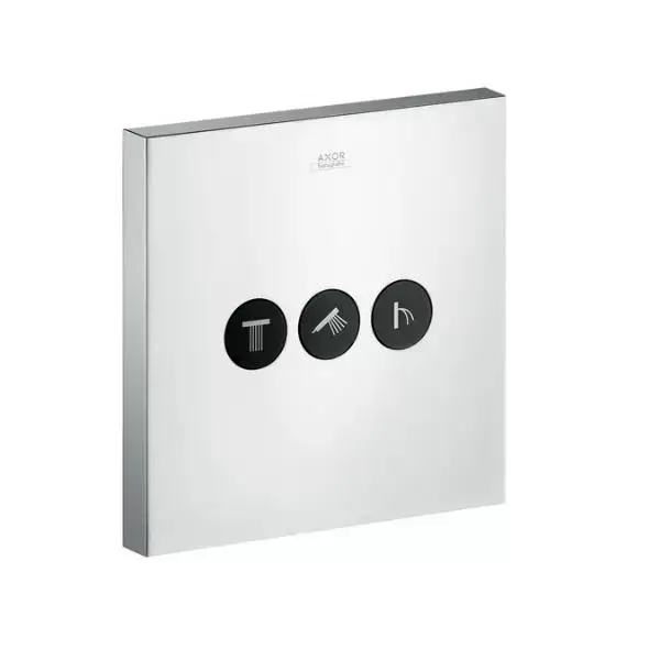 Axor ShowerSelect Модуль с тремя запорными клапанами, квадратный, внешняя часть, цвет: хром