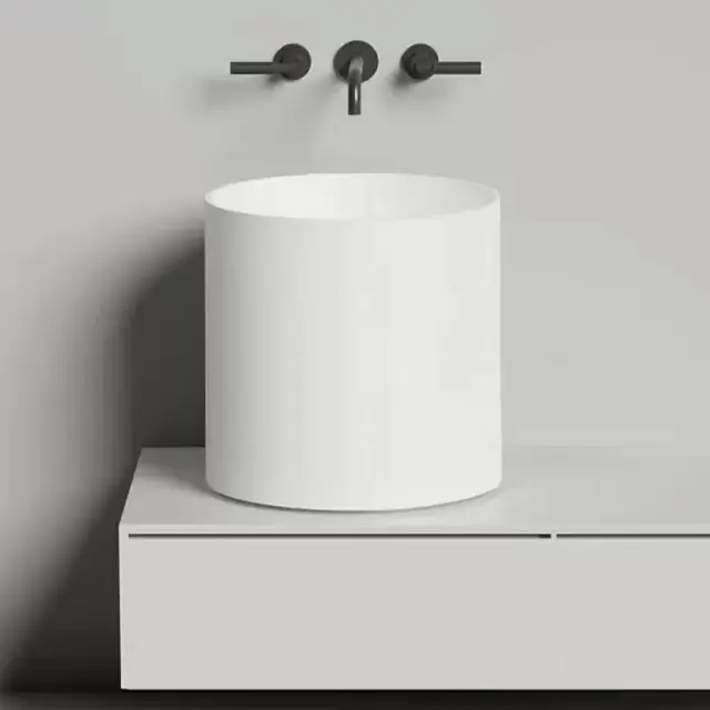 Salini Armonia Раковина 45x45x45см., без отв., накладная, S-Sense, цвет: белый глянцевый