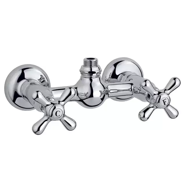 Nicolazzi Nuova Brenta Смеситель для душа с 2мя ручками, вывод сверху 1/2", без душевой лейки, цвет: хром