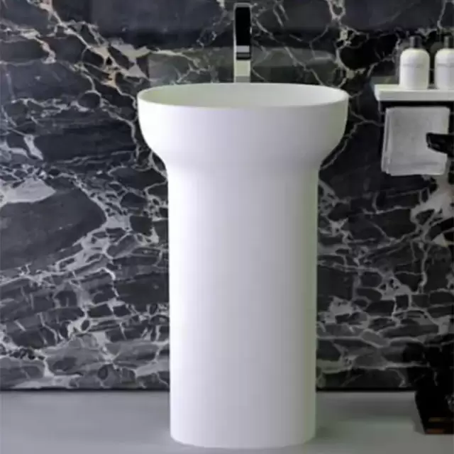 KNIEF Prime Раковина 53х35х90 см, без отв., отдельностоящая, с выходом в пол, цвет: белый матовый