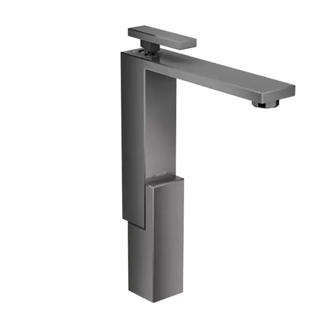 Axor Edge Смеситель для раковины, на 1 отв., с донным клапаном push/open, излив 180мм, цвет: черный