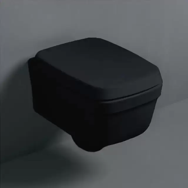 SIMAS Evolution Унитаз подвесной 52х37см с сиденьем микролифт, цвет: черный