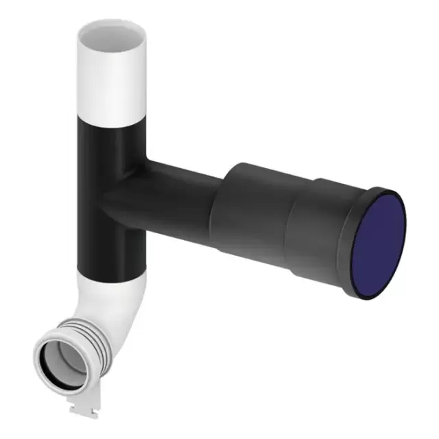 TECE TECEprofil Сливной патрубок с отводом для подключения к вентиляции DN 70, 90 градусов , отвод вправо