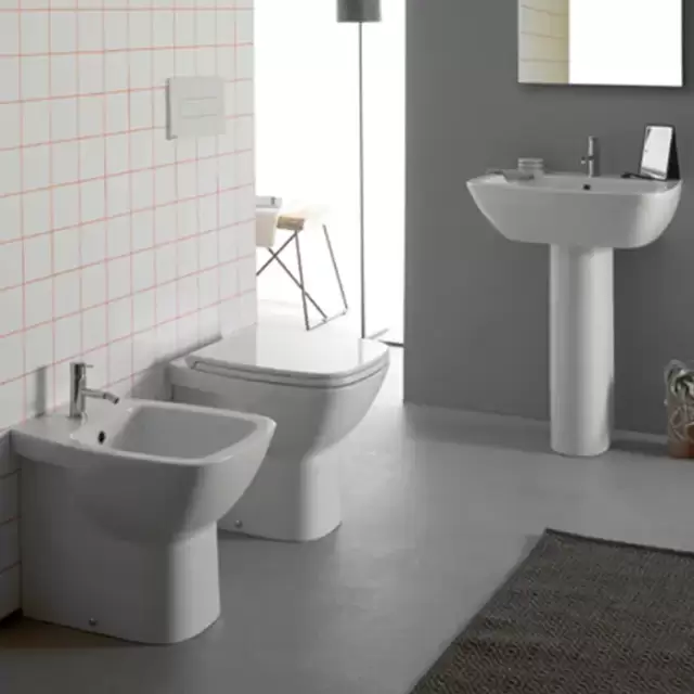 Globo Daily Биде напольное пристенное 53x37х42см, с 1 отв. под смеситель, с креплением, цвет: белый