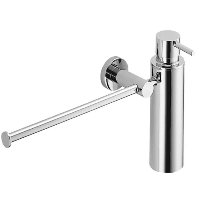 Colombo Plus Полотенцедержатель с дозатором для жидкого мыла, подвесной, цвет: PVD нержавеющая сталь