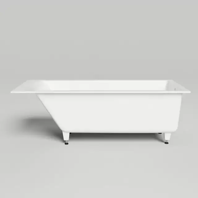 Salini Cascata Ванна встраиваемая, с прямоугольной чашей, 180x80x60см., регулируемые ножки, материал: S-Sense, цвет: белый матовый