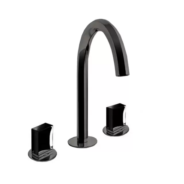 Fantini Venezia Смеситель для раковины, на 3 отв., излив: 17.5см., без ручек, цвет: Matt Gun Metal PVD