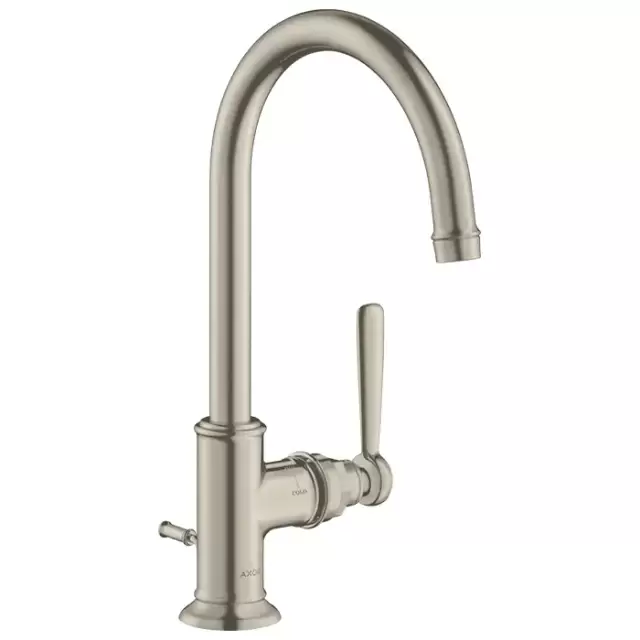 Axor Montreux, Смеситель для раковины 210, однорычажный, с донным клапаном,  цвет: никель шлифованный