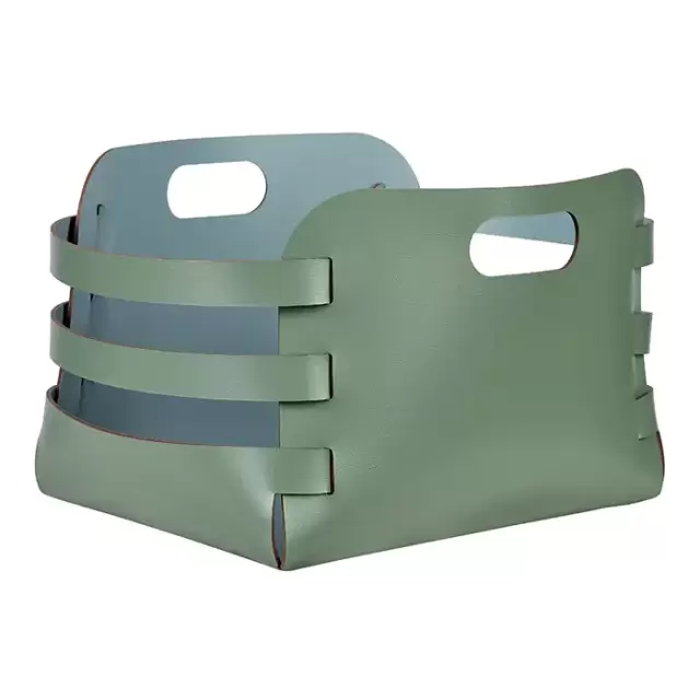 Colombo Adj Корзина Riga 27x36хH25см., настольная, цвет: эвкалипт/небесный