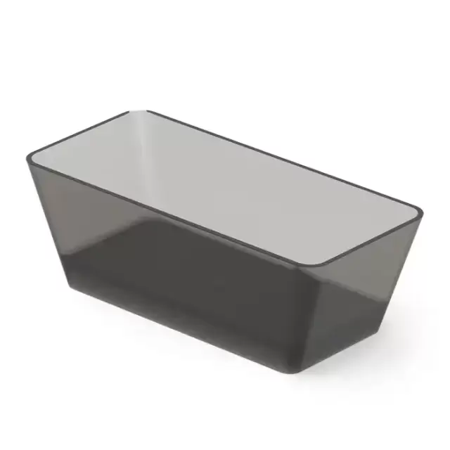 Dea Design Modern Ванна 150х68х56см., отдельностоящая, Glasstech, прозрачная смола, цвет: Smoky Black R4
