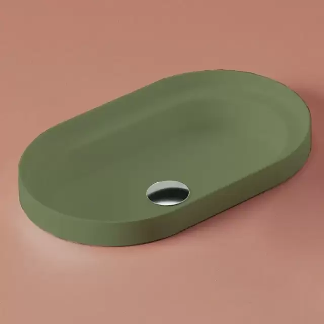 Artceram Fuori Scala Раковина встраиваемая 60х35 см, цвет: verde salvia