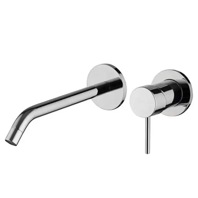 Fima Carlo Frattini Spillo UP Смеситель для раковины настенный, однорычажный, излив 21см, внешняя часть, цвет: хром