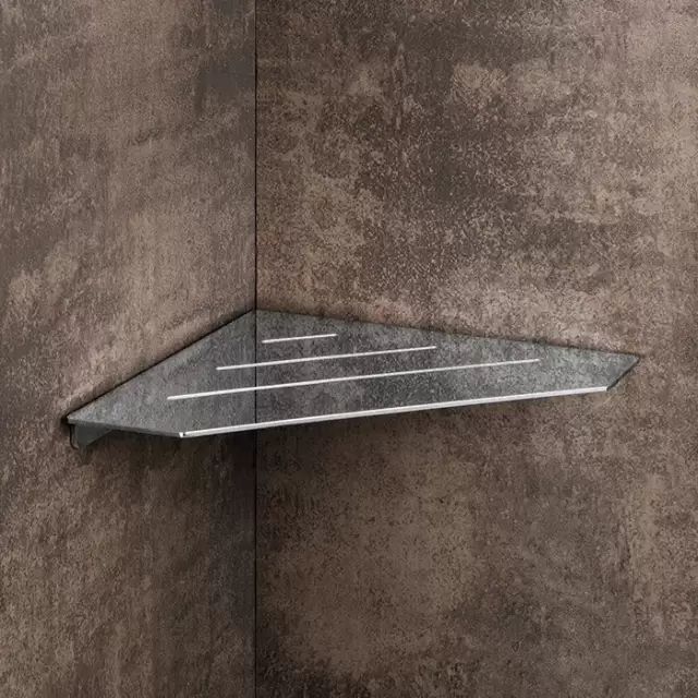 Colombo Angolari Полка для ванной 20х20см, угловая, цвет: хром