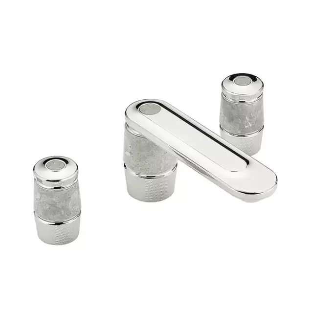 THG CORVAIR FIOR DI BOSCO Смеситель для раковины на 3 отверстия, для установки на мраморную столешницу, с донным клапаном, цвет: хром