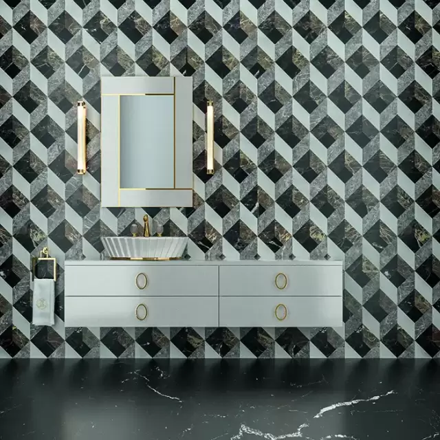 Oasis Daphne Композиция №30 Комплект мебели подвесная, 194х52.5хh220см, цвет: metallic Prosecco/золото