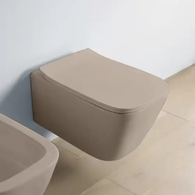 Artceram A16 Унитаз подвесной, 52,5х36см, безободковый, с крепежом, цвет: matera