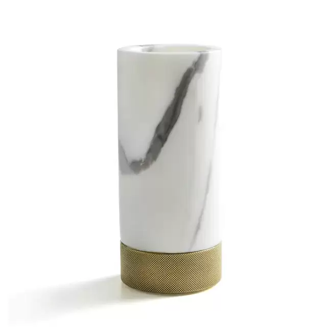 3SC Apuana 2.0 Стакан настольный, цвет: мрамор Bianco Statuario/бронза матовая