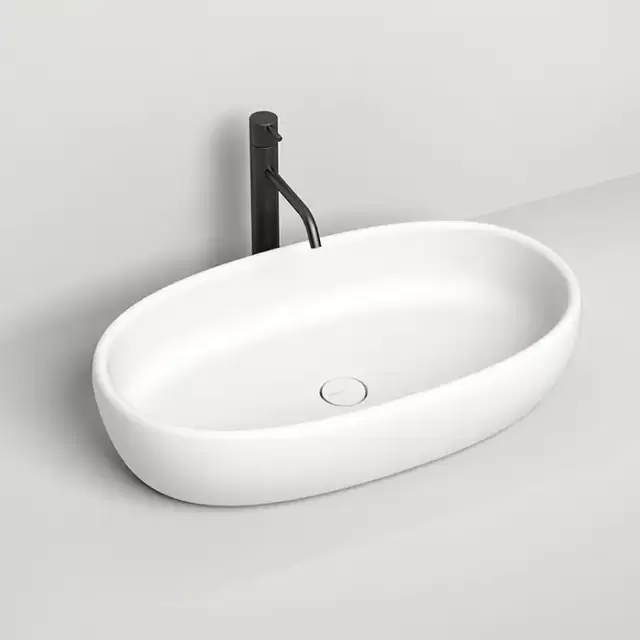 Salini Luce Раковина накладная 69х39,5х15.5cм, без отв., без перелива, S-Stone, цвет: белый матовый