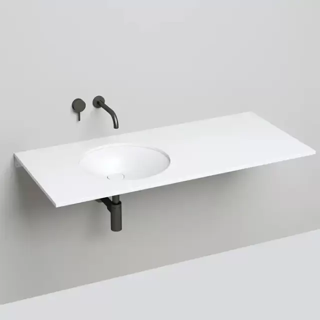 Salini Marea Раковина врезная снизу 42х42х12.8cм, без отв., без перелива, S-Stone, цвет: белый матовый