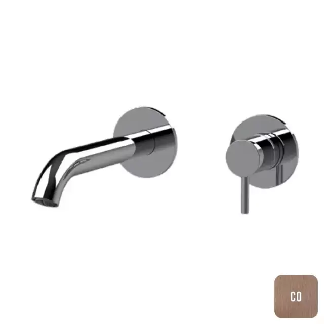 Almar Mixers Смеситель для раковины, настенный, цвет: медь брашированная PVD