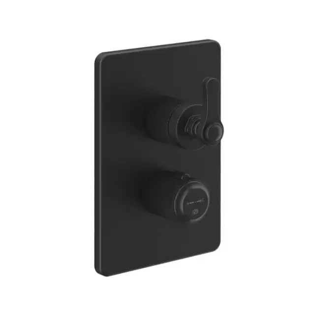 Gessi Venti20 Смеситель встраиваемый, термостатический, с запорным вентилем, внешняя часть, цвет: черный матовый