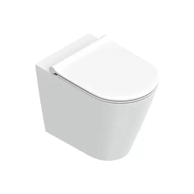 Catalano Zero Унитаз напольный 55x35см, безободковый, смыв Tornado, покрытие Twinglaze+, цвет: белый матовый