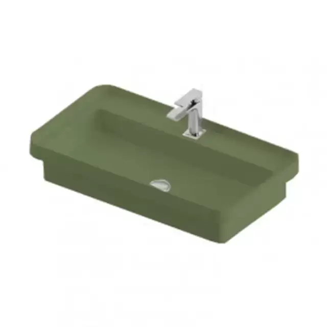 Artceram Fuori Scala Раковина встраиваемая 80х45 см, 1 отверстие, цвет: verde salvia