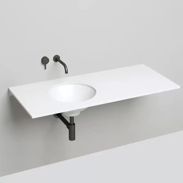 Salini Marea Раковина врезная снизу 42х42х13.8cм, без отв., без перелива, S-Stone, цвет: белый матовый