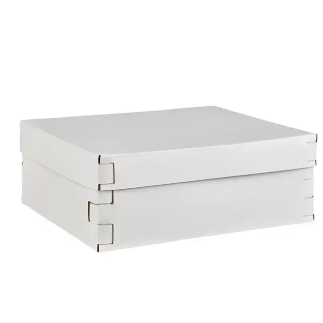 Colombo Adj Коробка Snob 36x30хH13.5см., настольная, цвет: белый/панна котта