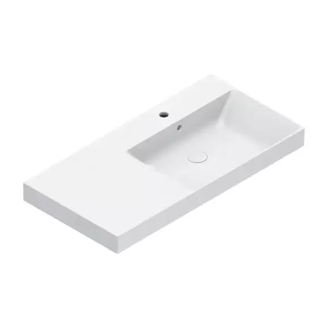 Catalano Zero Раковина 100x50см чаша справа, с 1 отв., цвет: белый глянцевый