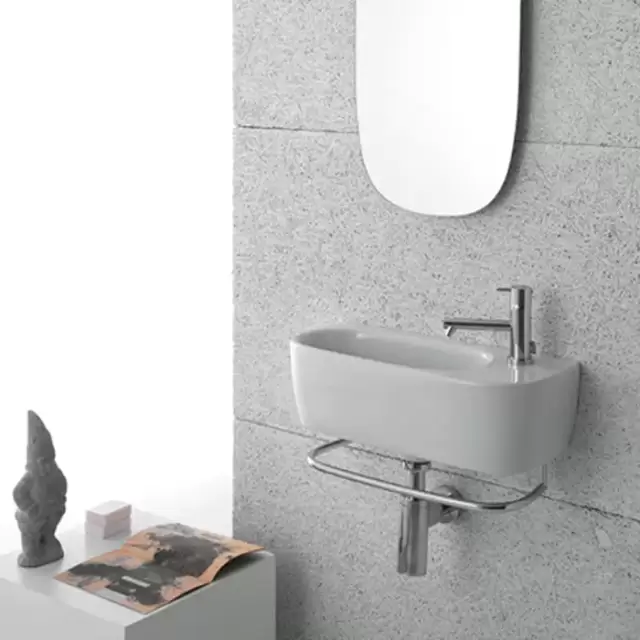 Globo Genesis Раковина 50х22х15 см, без отв., подвесная, цвет: белый