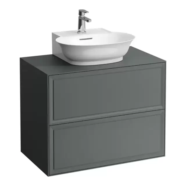Laufen New Classic Тумба с раковиной, 77.5x45.5x60см, 2 ящиками, подвесная, цвет: серый